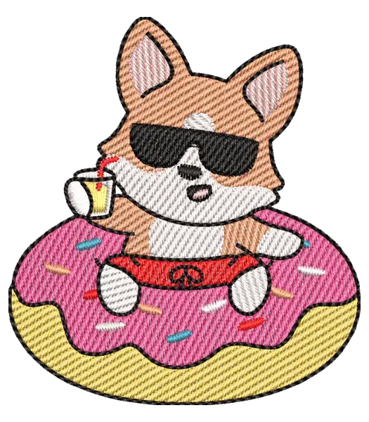 Matriz de Bordado Raposa Donut